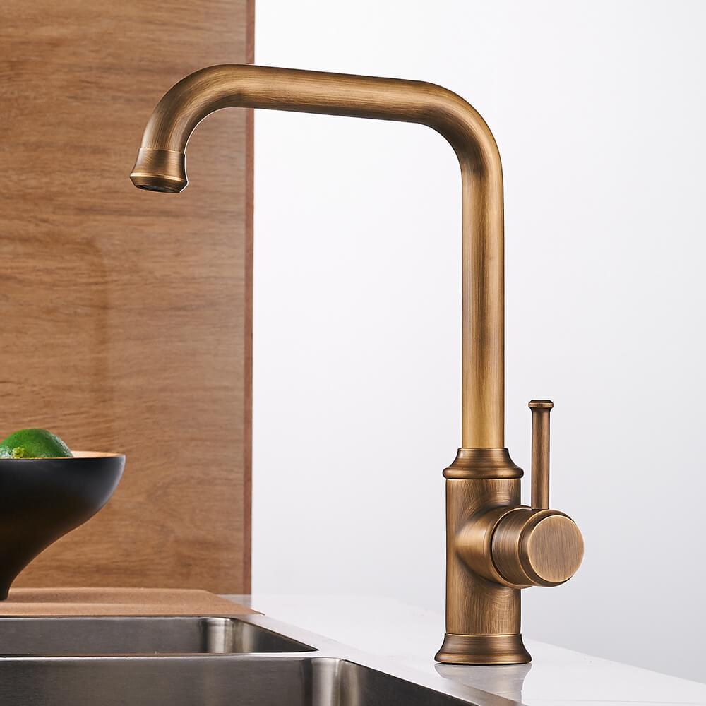 Imex Nizza GCE027/OC Keukenkraan, uittrekbaar, met diffuser, geborsteld goud Imex Nizza GCE027/OC Keukenkraan, uittrekbaar, met diffuser, geborsteld goud