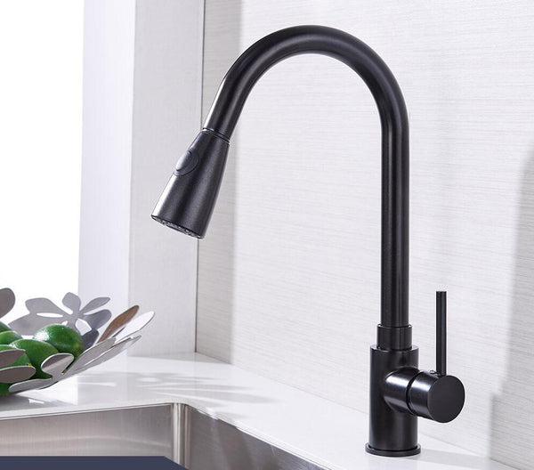 OMNITAIR keukenkraan Keukenkraan met uittrekbare sproeikop ZWART MAT Muro OMNITAIR