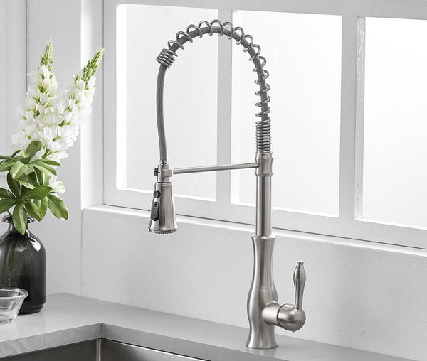 OMNITAIR keukenkraan Keukenkraan met uittrekbare sproeikop RVS Ova OMNITAIR