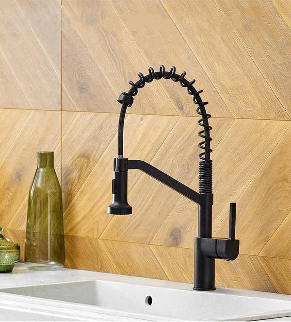 OMNITAIR keukenkraan Keukenkraan met uittrekbare sproeikop ZWART MAT Mesura OMNITAIR