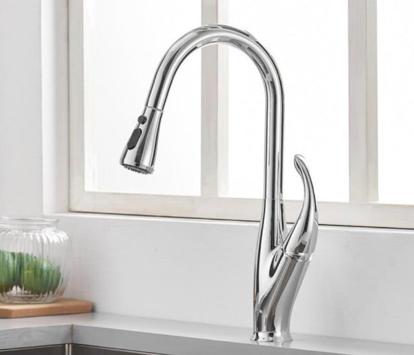 OMNITAIR keukenkraan Keukenkraan met uittrekbare sproeikop CHROOM Divos OMNITAIR