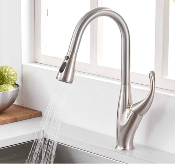 OMNITAIR keukenkraan Keukenkraan met uittrekbare sproeikop RVS Divos OMNITAIR