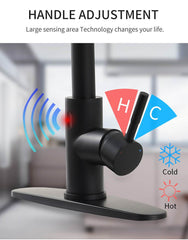 OMNITAIR keukenkraan Keukenkraan met uittrekbare sproeikop én sensor ZWART MAT Corona series OMNITAIR