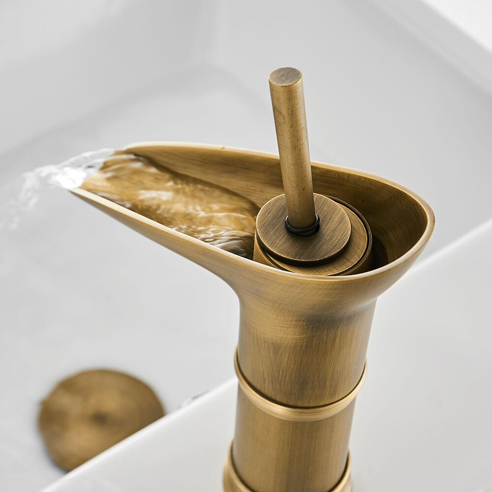 OMNITAIR Wastafelkraan Wastafelkraan MESSING KOPER Bamboo OMNITAIR