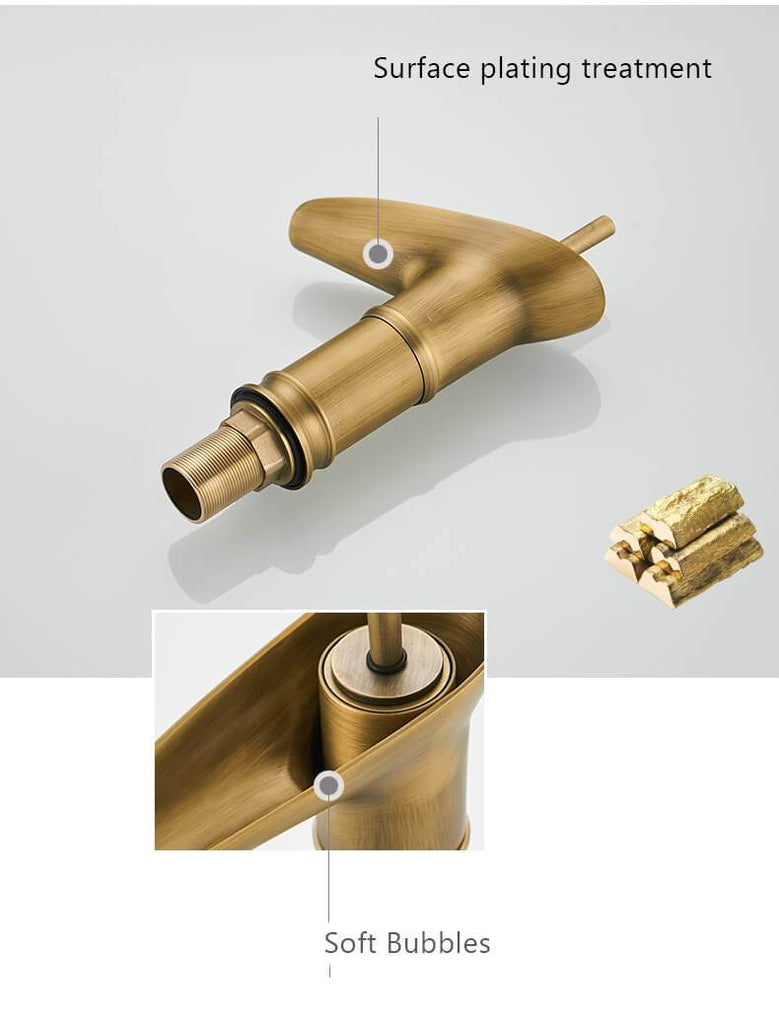OMNITAIR Wastafelkraan Wastafelkraan MESSING KOPER Bamboo OMNITAIR
