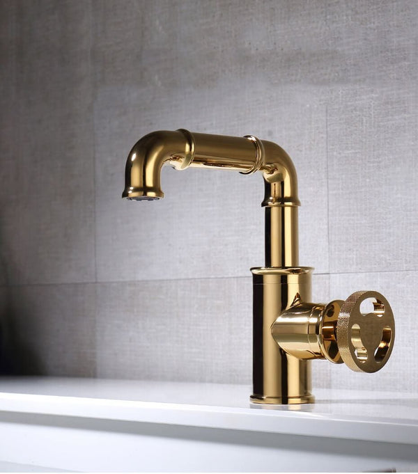 OMNITAIR Wastafelkraan Wastafelkraan GOUD CHROOM Industra Mini OMNITAIR