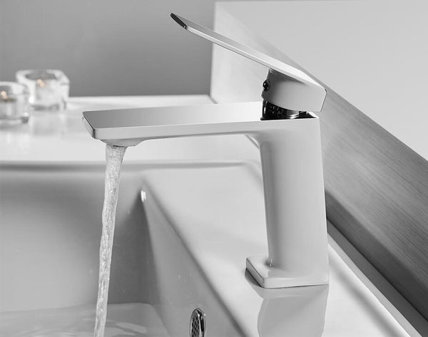 OMNITAIR Wastafelkraan WIT CHROOM Supra OMNITAIR