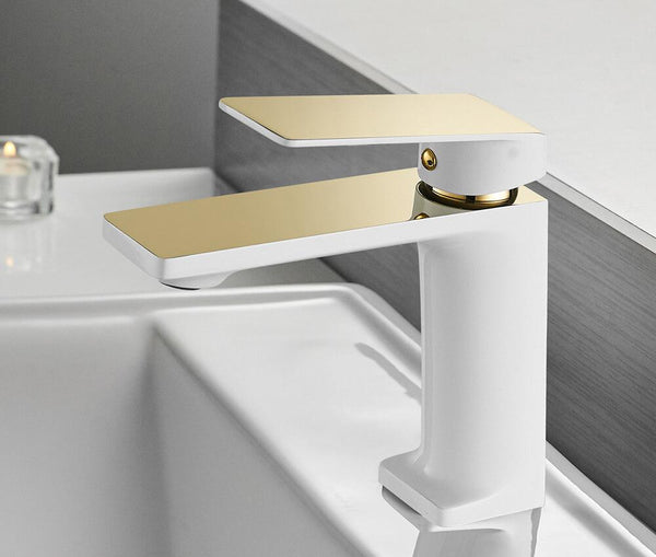 OMNITAIR Wastafelkraan Wastafelkraan WIT GOUD CHROOM Supra OMNITAIR